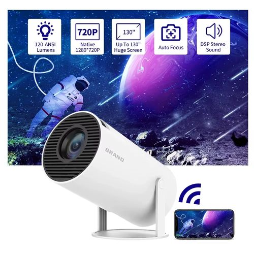 HY300 HiFi 4K Android 11 Outdoor Portable Phone LCD Projector with Wifi6 Smart Mini Cinema Projectors LED Lamp