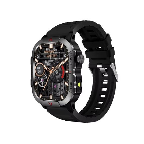 New X31 Smart Watch With LED Light for Sports Men Triple Defense 2.01inch Square Screen IP68 Waterproof Dafit App Smartwatch