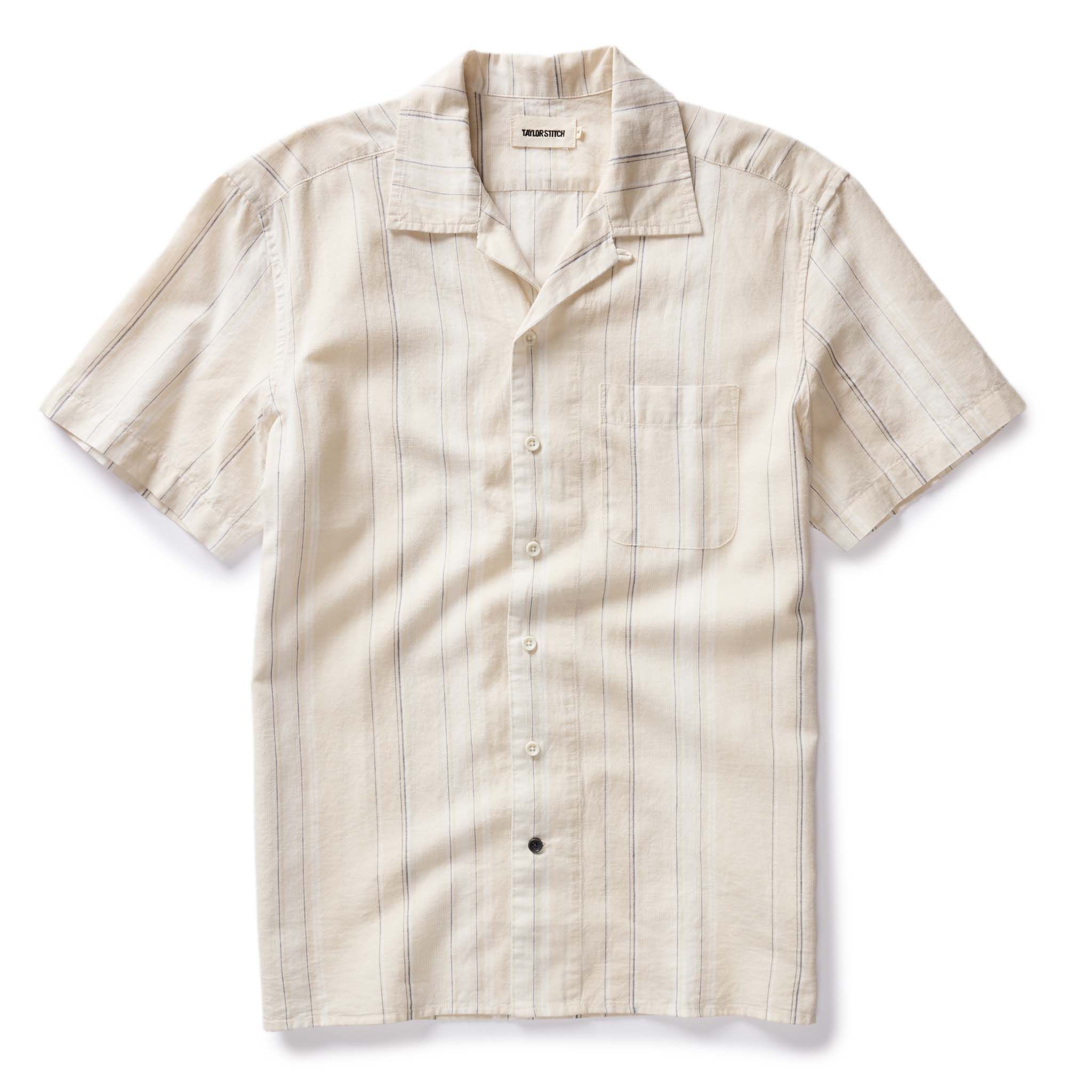 Voeaw Short Sleeve Hawthorne in Fog Stripe