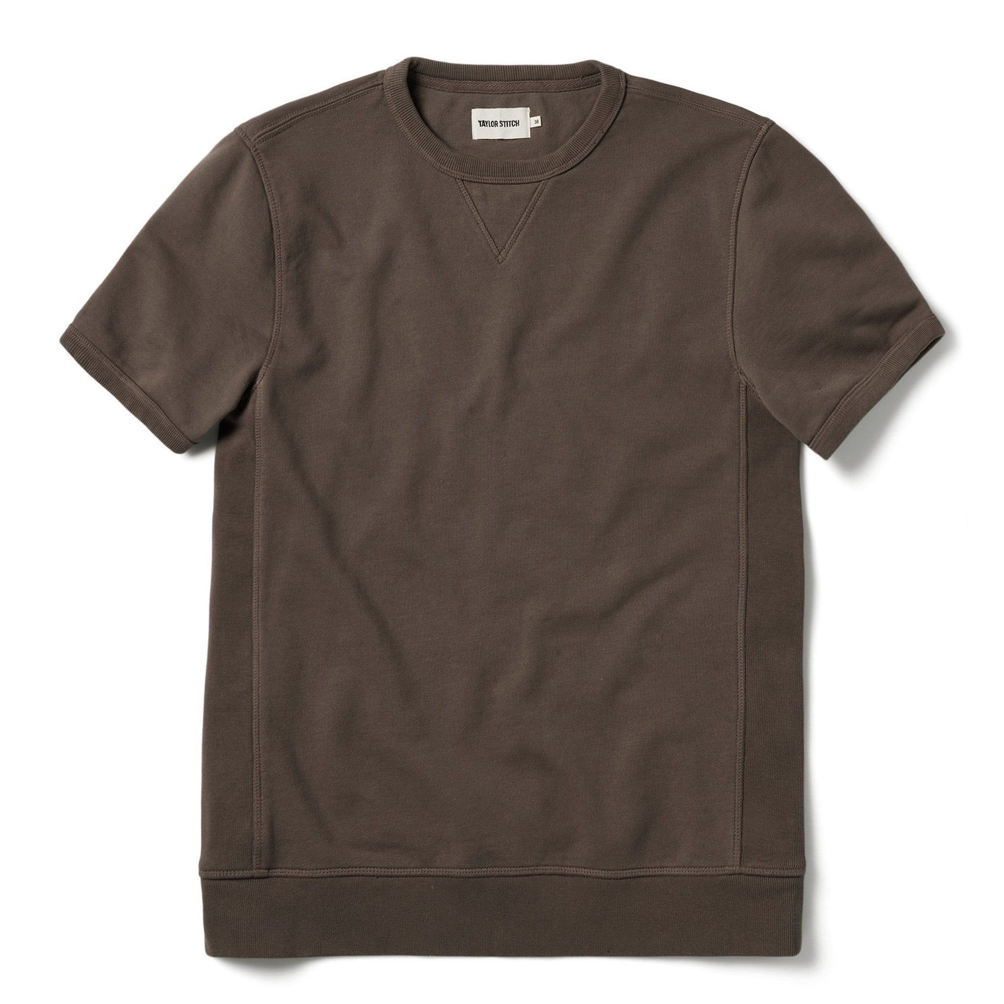 Voeaw Short Sleeve Fillmore Crew in Walnut