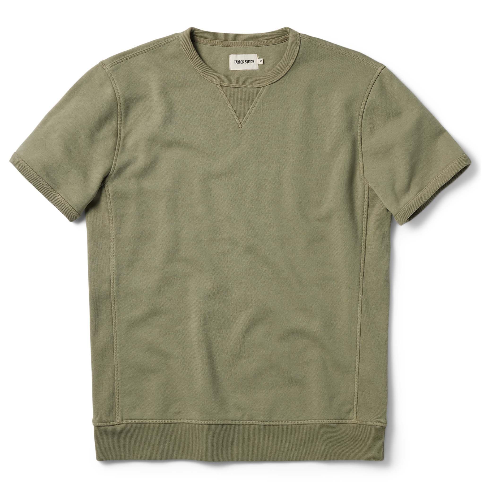 Voeaw Short Sleeve Fillmore Crew in Olive