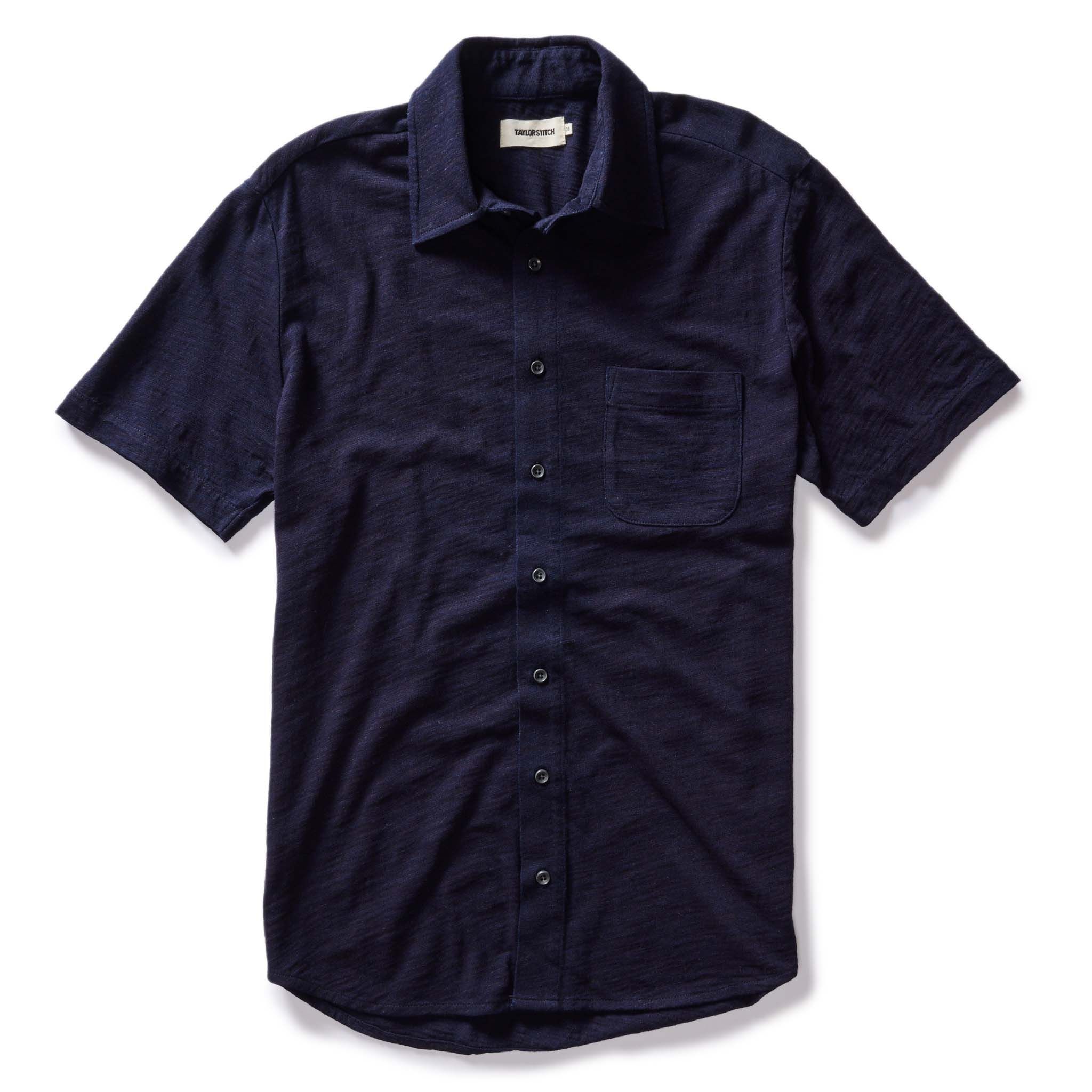 Voeaw Short Sleeve California in Rinsed Indigo Slub