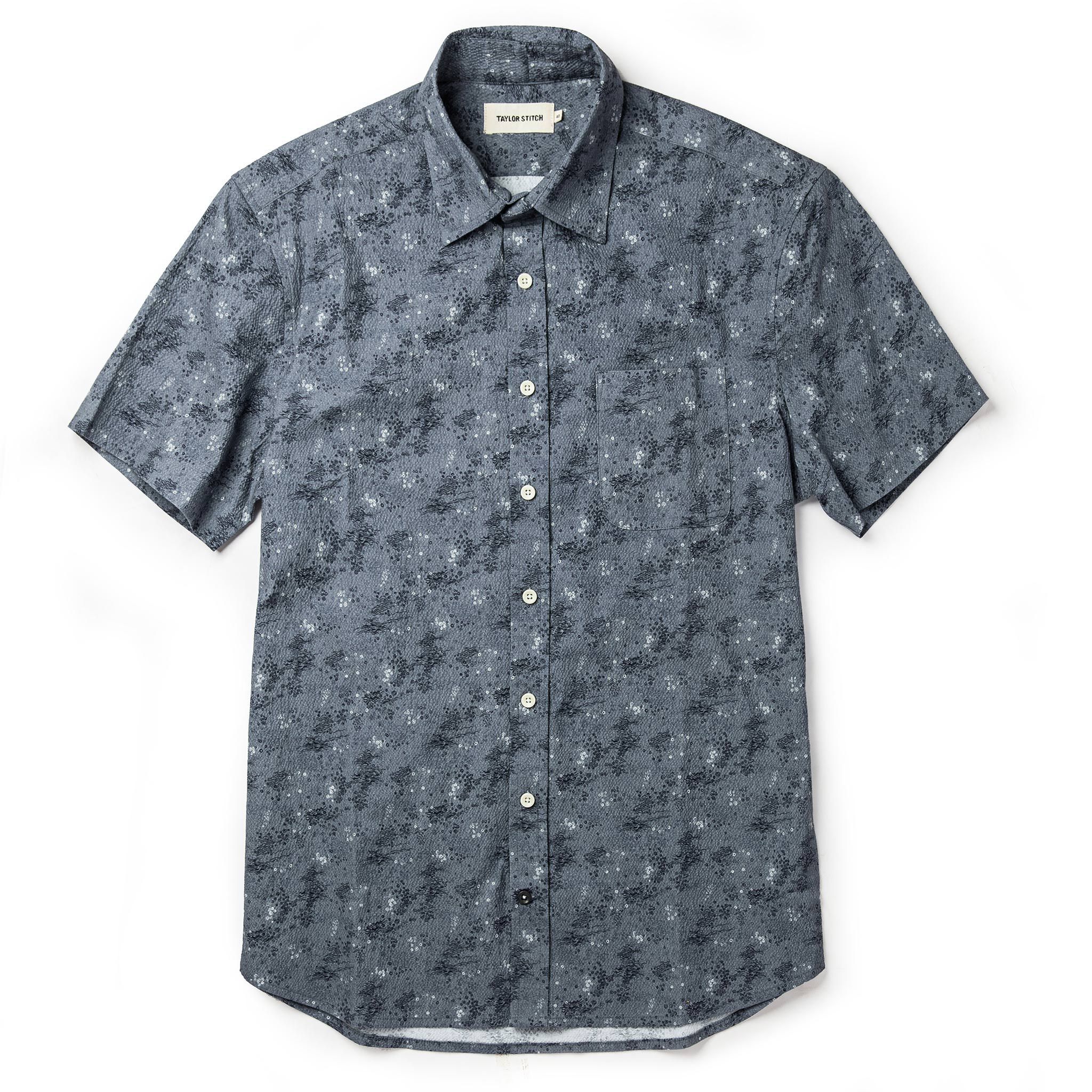 Voeaw Short Sleeve California in Ocean Sketch