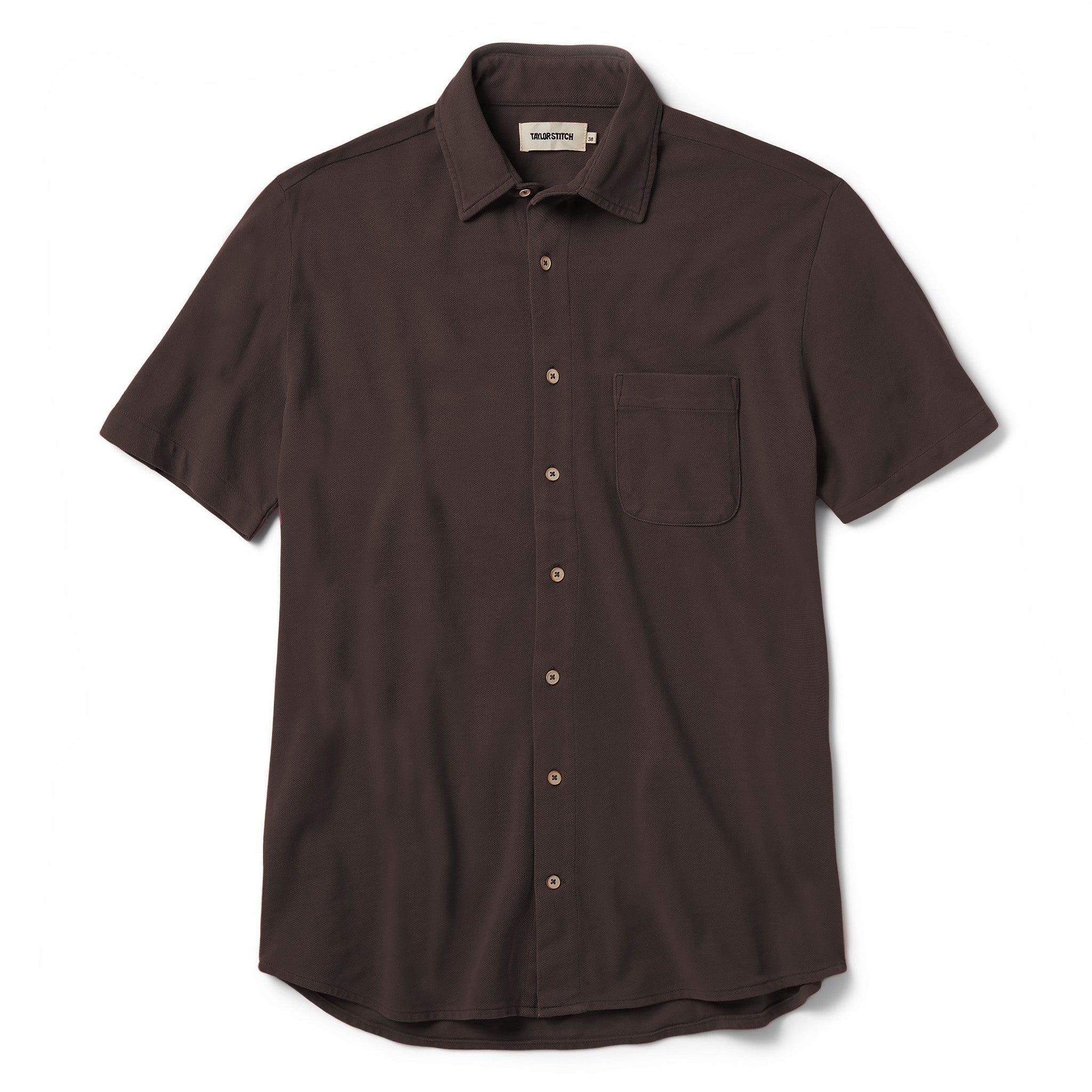 Voeaw Short Sleeve California in Espresso Pique