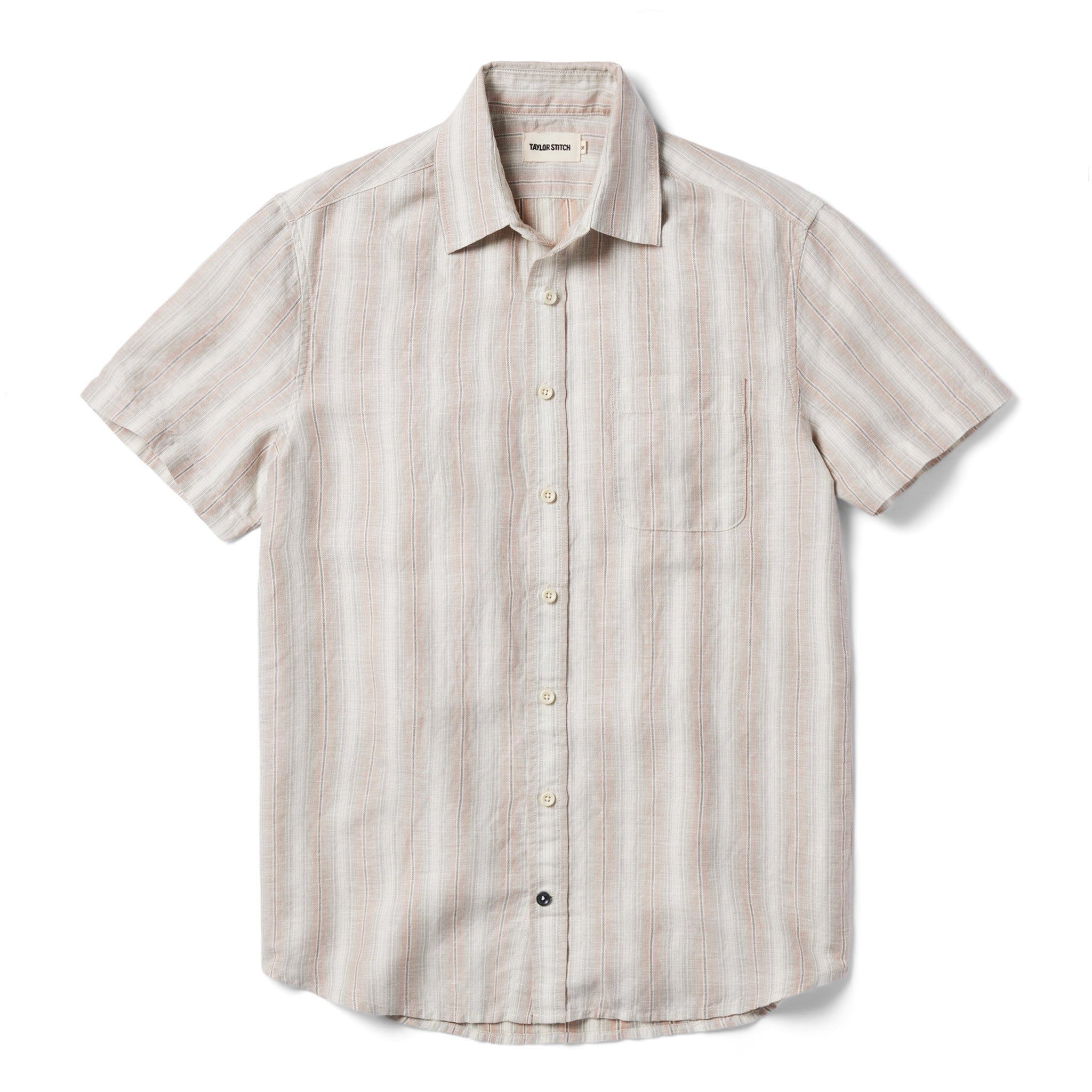 Voeaw Short Sleeve California in Dusty Rose Stripe