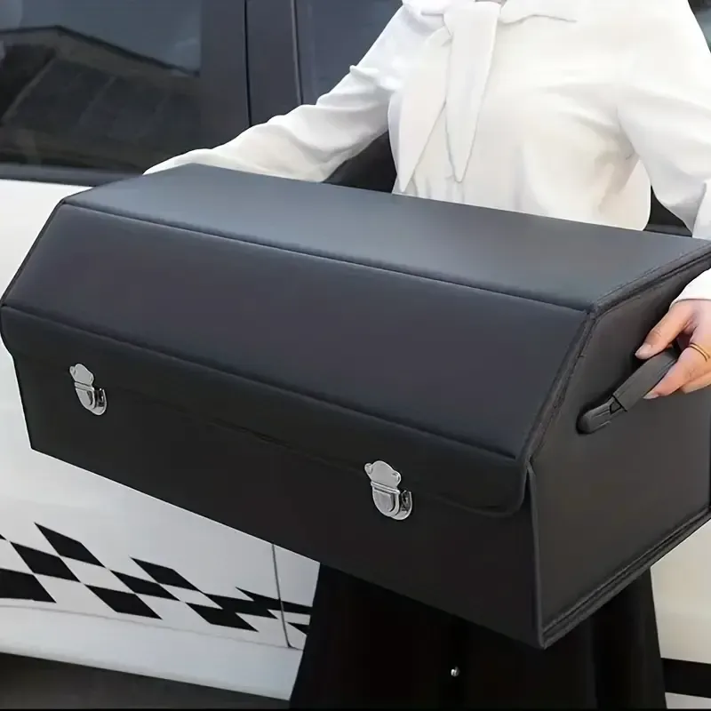 High quality leather car trunk storage box