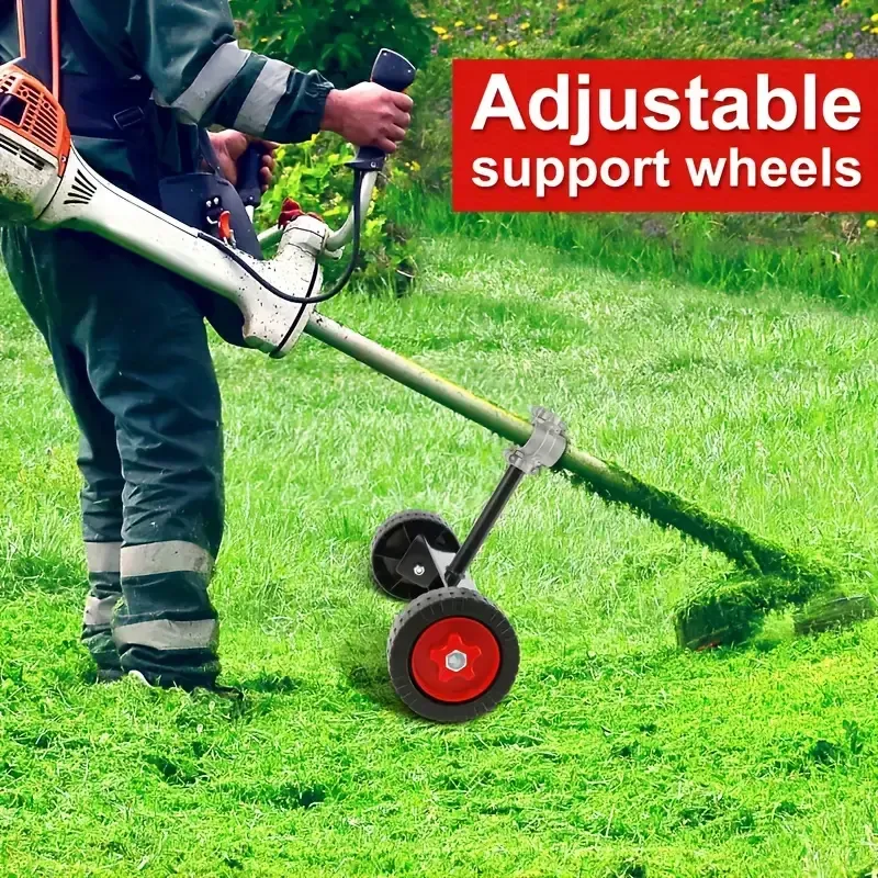 1 Pack Adjustable Universal Lawn Mower Support Wheels