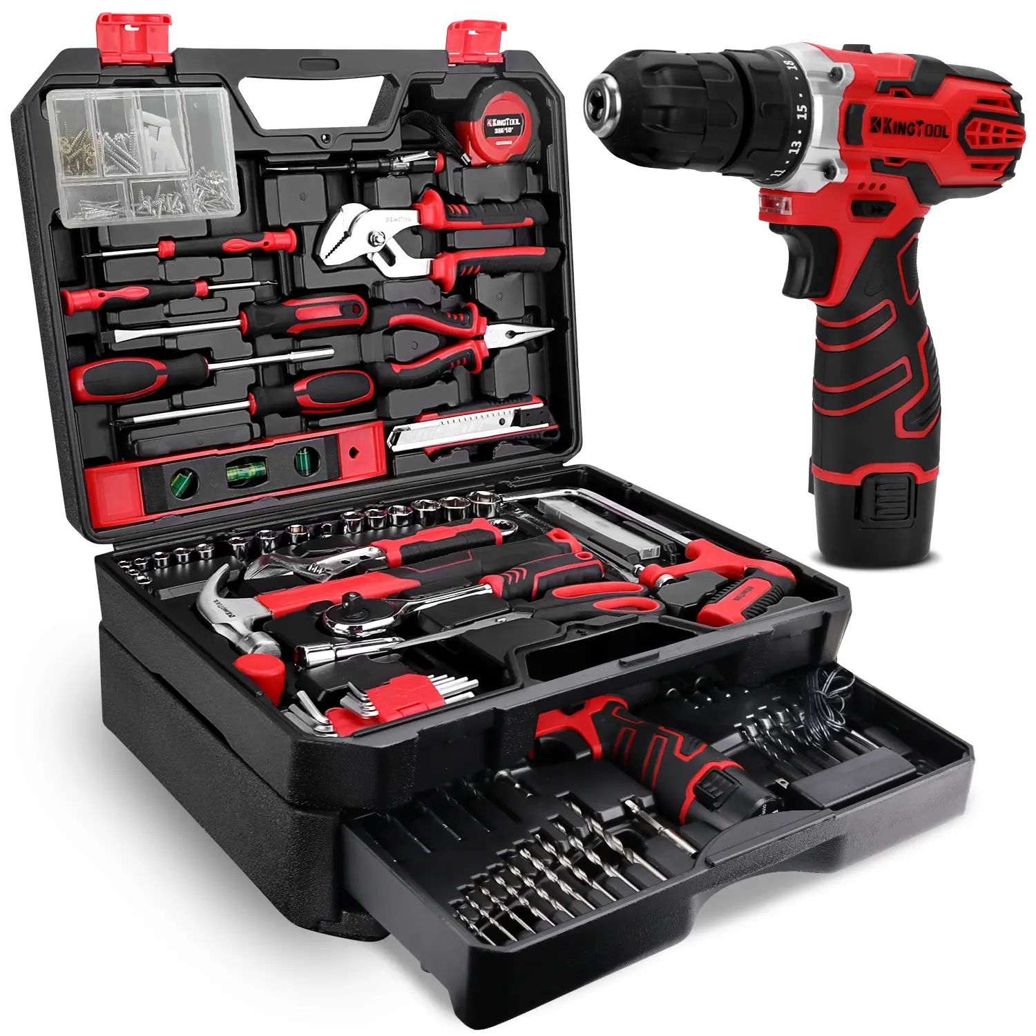 276PCS Cordless Drill Tool Set with Storage Case