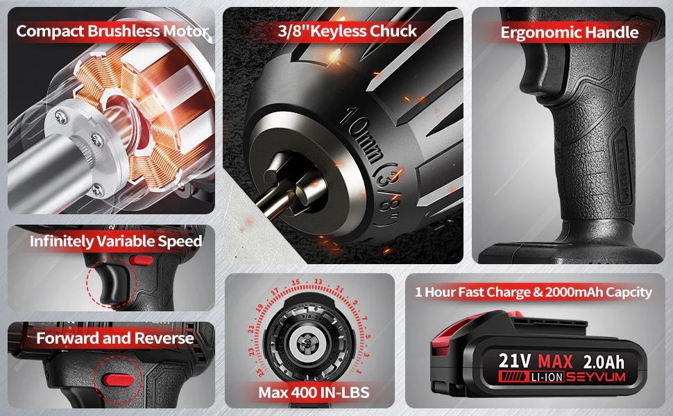 Powerful Cordless Drill – Strong Torque, Long Battery Life, Pay on Delivery!