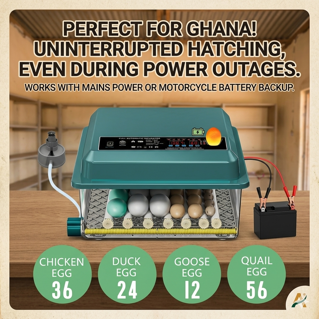 Fully Automatic 36-Egg Smart Incubator, Featuring an Innovative Pulse Dot-matrix Heating Mode, Fahrenheit Display, Automatic Egg Turning, Automatic Watering and Humidity Control, Precise Temperature Regulation, Freely Adjustable Shaft Spacing, and 5