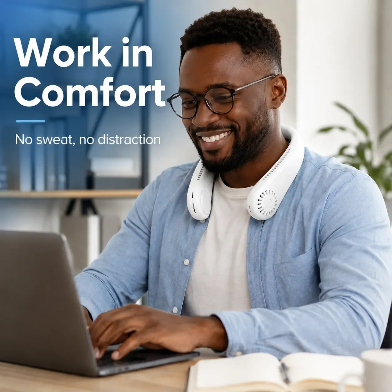 Stay Cool Anywhere – Hands-Free Neck Fan for Instant Refreshing Comfort