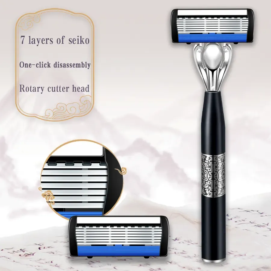 🪒 7-Layer Safety Razor – 18 Blades for a Smooth, Clean Shave