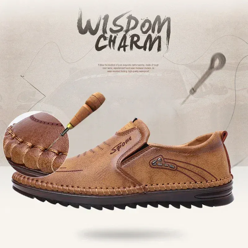 Hand sewn soft leather shoes and durable men's shoes 👞✨