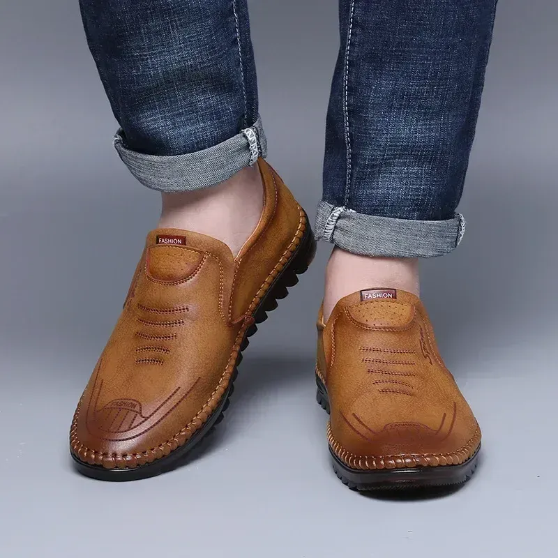 Hand sewn soft leather shoes and durable men's shoes 👞✨