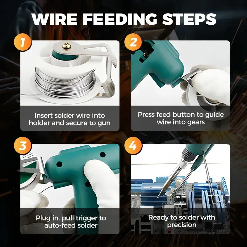 A soldering gun and a bundle of 50g soldering wire with a thickness of 0.8mm