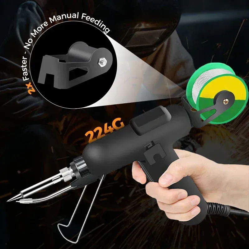 A soldering gun and a bundle of 50g soldering wire with a thickness of 0.8mm