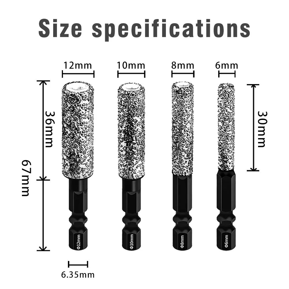 5-piece set of new diamond particle all sand drill bits