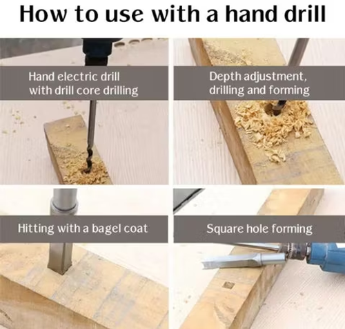 Hot sale-Woodworking Square Hole Drill Bits 12.7mm
