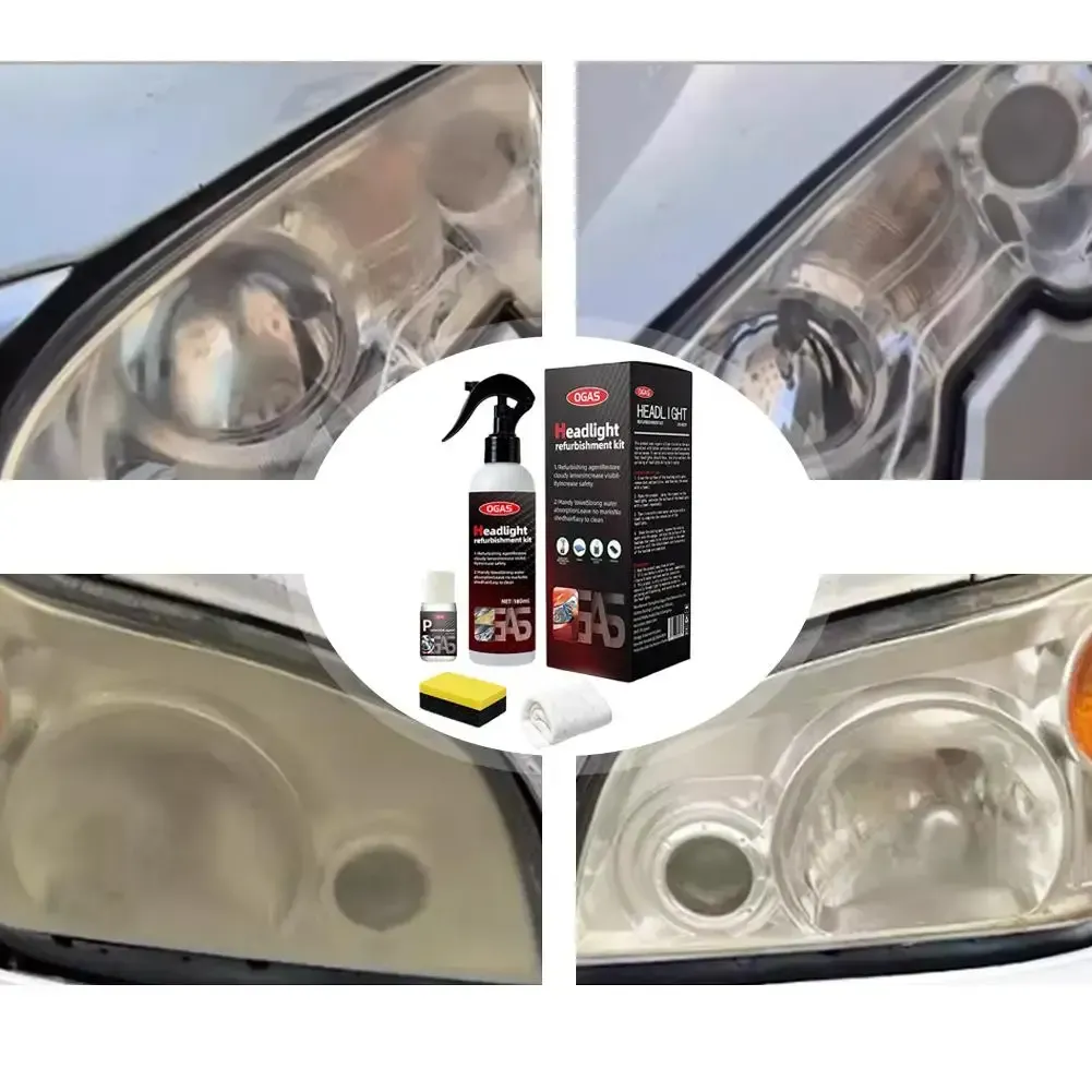 Car Headlight Restoration and Polishing Kit - Headlight Scratch Removal and Repair Cleaning Paste 60ml