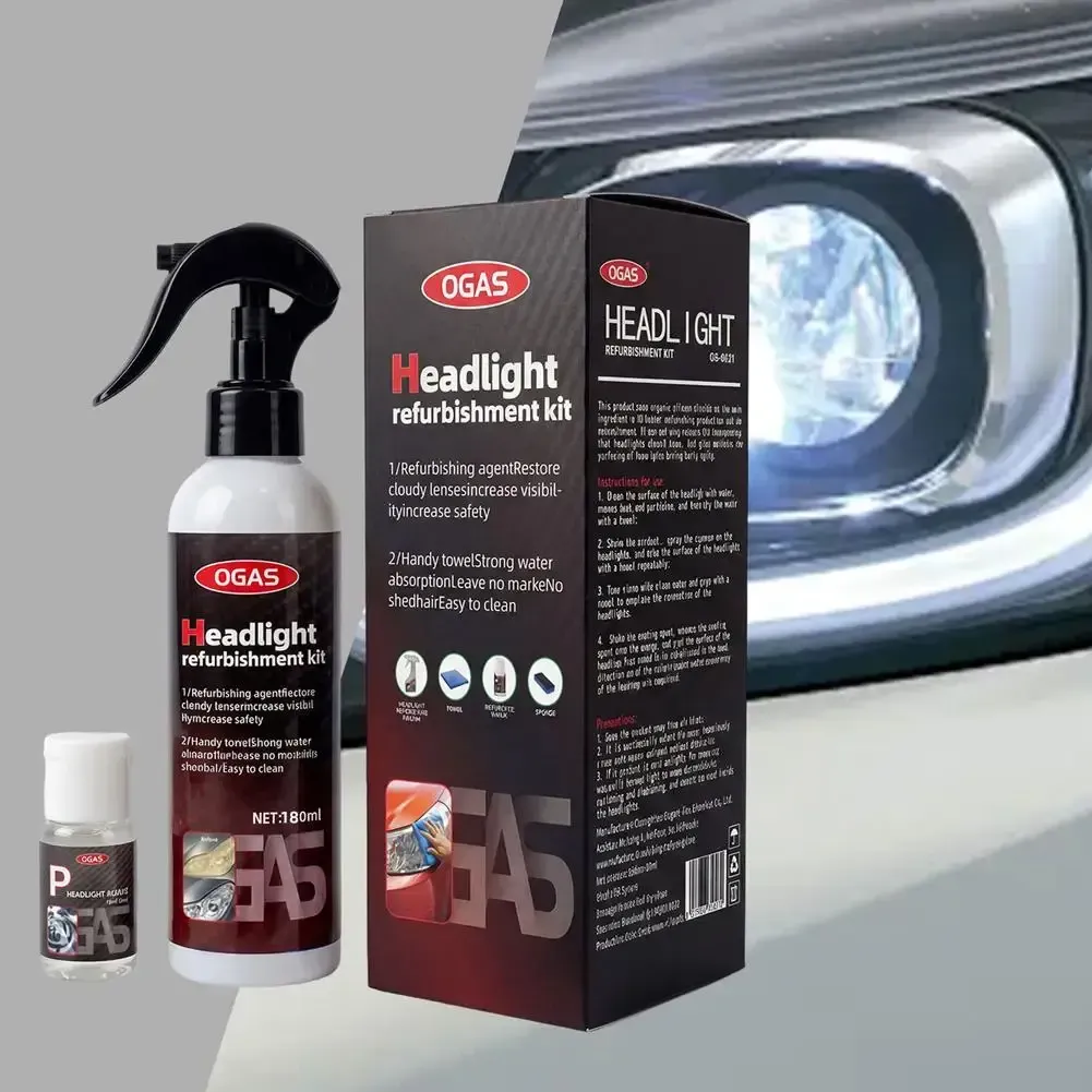Car Headlight Restoration and Polishing Kit - Headlight Scratch Removal and Repair Cleaning Paste 60ml