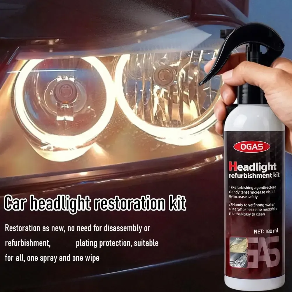 Car Headlight Restoration and Polishing Kit - Headlight Scratch Removal and Repair Cleaning Paste 60ml