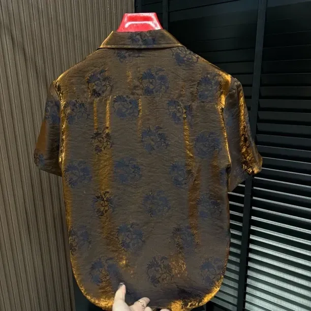 Hong Kong-style Cuban collar shirt