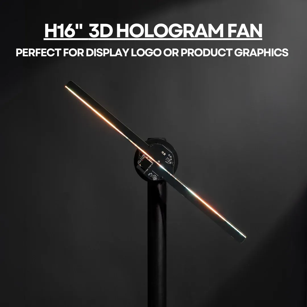 3D Advertising Hologram WiFi Connection HD LED Portable Design 42CM