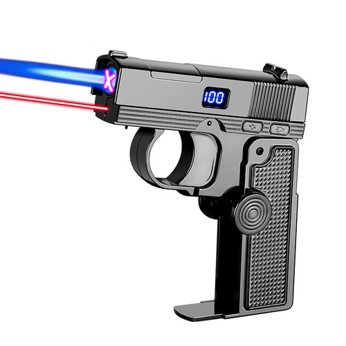 Multifunctional 5-in-1 Laser Lighter, Folding, Stress-Relieving Finger Spinner, Refillable and Windproof