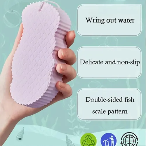 3pcs Soft Sponge Body Scrubber Bath Exfoliating Scrub Sponge Shower Brush Body Skin Remover Exfoliante