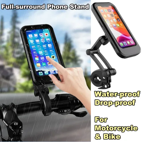 Motorcycle Bicycle Phone Mounts and Waterproof Protective Cases