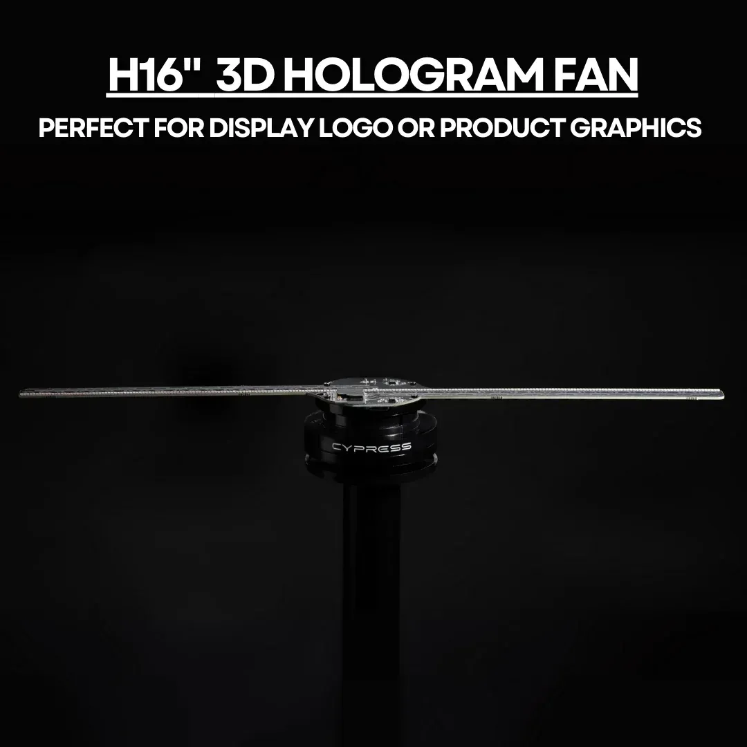 3D Advertising Hologram WiFi Connection HD LED Portable Design 42CM