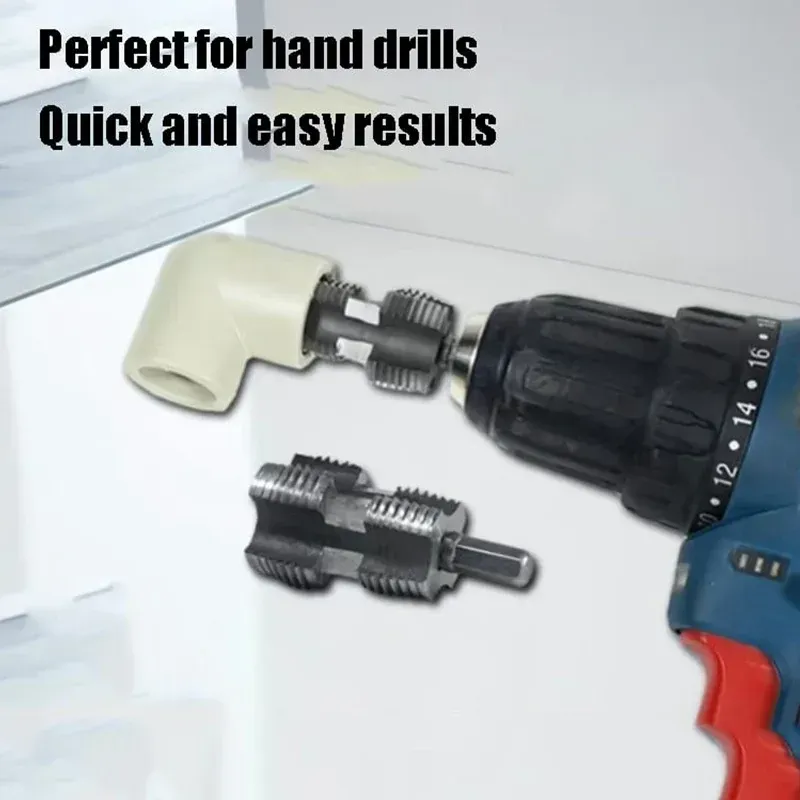 2 Piece Pipe Thread Cutting Tool Set Includes 1 2 Inch and 3 4 Inch Pipe Threaders