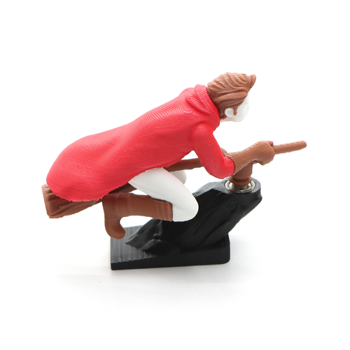 New Hot-selling PLA Witch Wizard Broomstick Car Dashboard Drift Ornaments 3D Printed Wizard Witch Shake Craft for Car Decoration