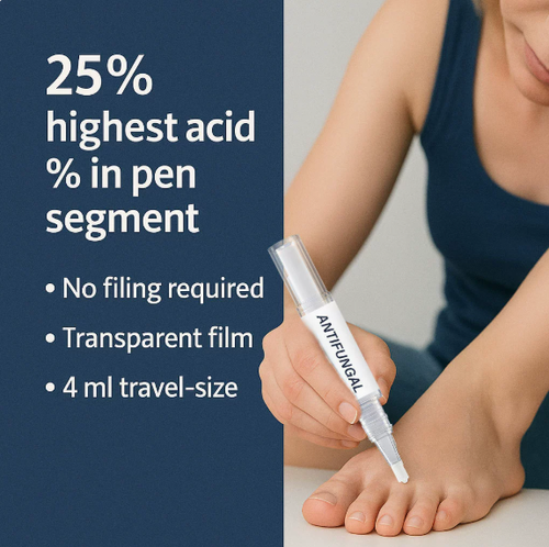 25% Undecylenic Acid Antifungal Nail Pen Suitable for Fast Repair for Toenail Fungus Damaged Broken& Discolored
