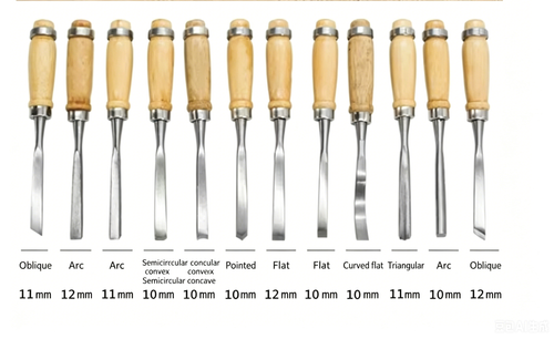 12 PCS Set Carpenter Tools Manual Root Carving Wood Carving Knife Woodworking Chisel With Wooden Handle