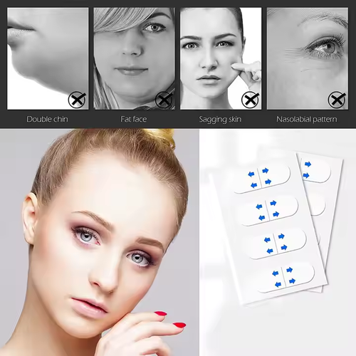 Invisible Face Lift Tape High Elasticity V-Shape Facial Lifting Stickers Waterproof Breathable Makeup Tools for Sagging Skin