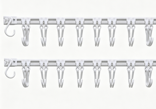 No-Drill Cabinet Door Storage Rack for Kitchen Tools, Belts, and Hats Kitchen Sliding Track Hook