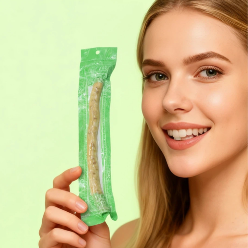 Natural Plant Teeth Miswak Sticks-Vacuum Sealed Traditional Oral Care Twigs with Clove Flavor for Fresh Breath