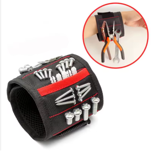 Durable Magnetic Tool Holder Wristband for Wood Working & Building Construction