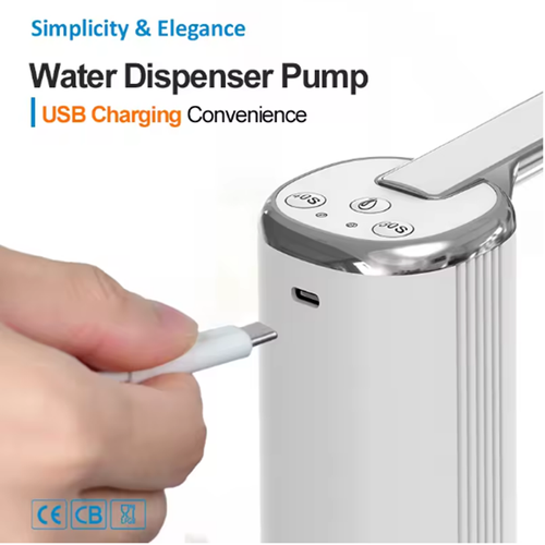 Foldable Hot & Cold Water Bottle Dispenser 3 Switch Automatic Electric Battery Powered USB Charging Portable Convenient Use