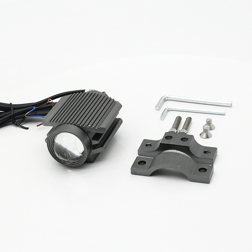 Super Focused Led Motorcycle Front Headlights 12v 24v 5000 Lumen Glass Cover Mini Driving Light Motorcycle Led Silver