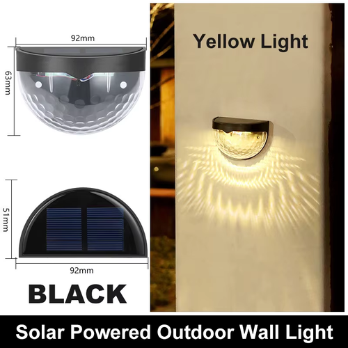 Solar Powered Wall Light Waterproof LED Outdoor Built-in Battery Sunlight Charging Road Street Passage Sensor Wall Mount Lamp Two Per Set