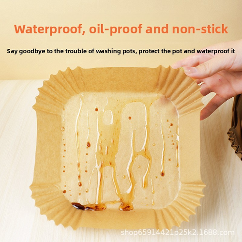 200pcs 8 inches Thick Stackable Silicone-Coated Nonstick Air Fryer Basket Paper Liners - Disposable Parchments, 100% Waterproof Baking Supplies, Greaseproof, Durable, Heat-Resistant for 5-8 qt Air Fryers, Easy Cleanoff