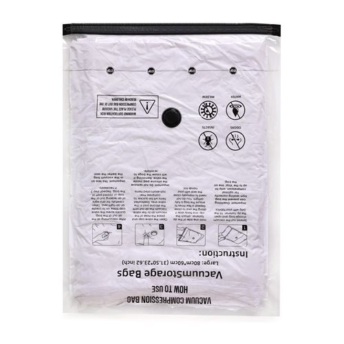 Heavy Duty Clothing Vacuum Storage Bags 80% Space Saver for Bedding Wardrobe Organization Travel Use
