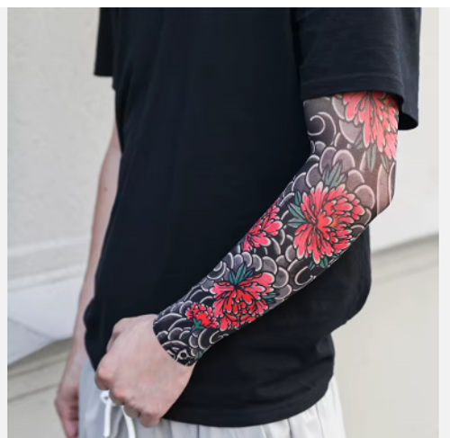 3D Printing Digital Printing Unisex Couple Lightweight Breathable Tattoo Arm Summer Sleeves for All Seasons