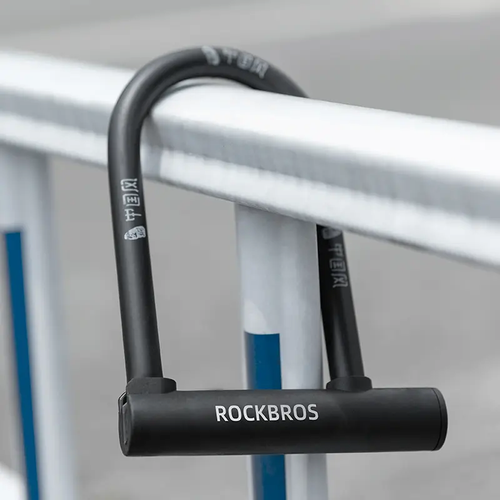  Bicycle U-lock Steel Carbon Bike Lock Anti Theft 2 keys Black Lock