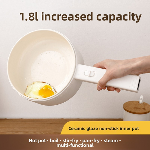 Portable Electric Cooking Pot for Camping Hiking Backpacking Travel Outdoor Hotpot Boil Steam Non-Stick Handle Cooker
