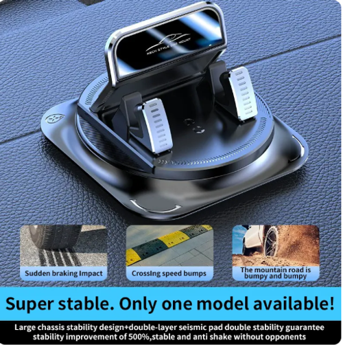 Car phone holder 360 degree rotation, suitablefor car navigation in-car dashboard, horizontaland vertica screen adjustment angle,suctioncup fixed non-slip mobile phone holdersuitable for iPhone and Android