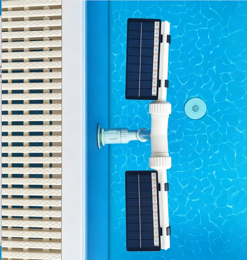 Pool Fountain for Above and In-Ground Pools, Adjustable Angle Dual Spray Waterfall Dual Sprinkler Fountain