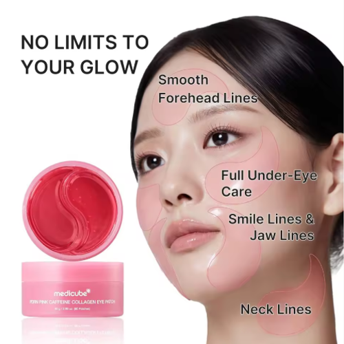 The Peptide Collagen Hydrogel Eye Patch 60 Patches Reduce Puffiness Hydrate Under-Eye Bags in 10 Minutes